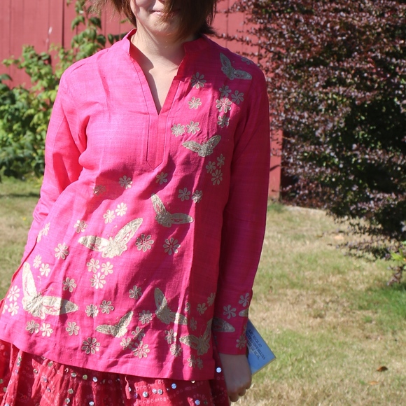 Pink Kurti top (Indian top) - Picture 2 of 4